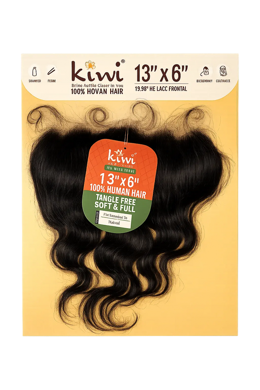 13" x 6" HD Lace Frontal – Seamless, Natural Hairline KIWI HAIR BEAUTY