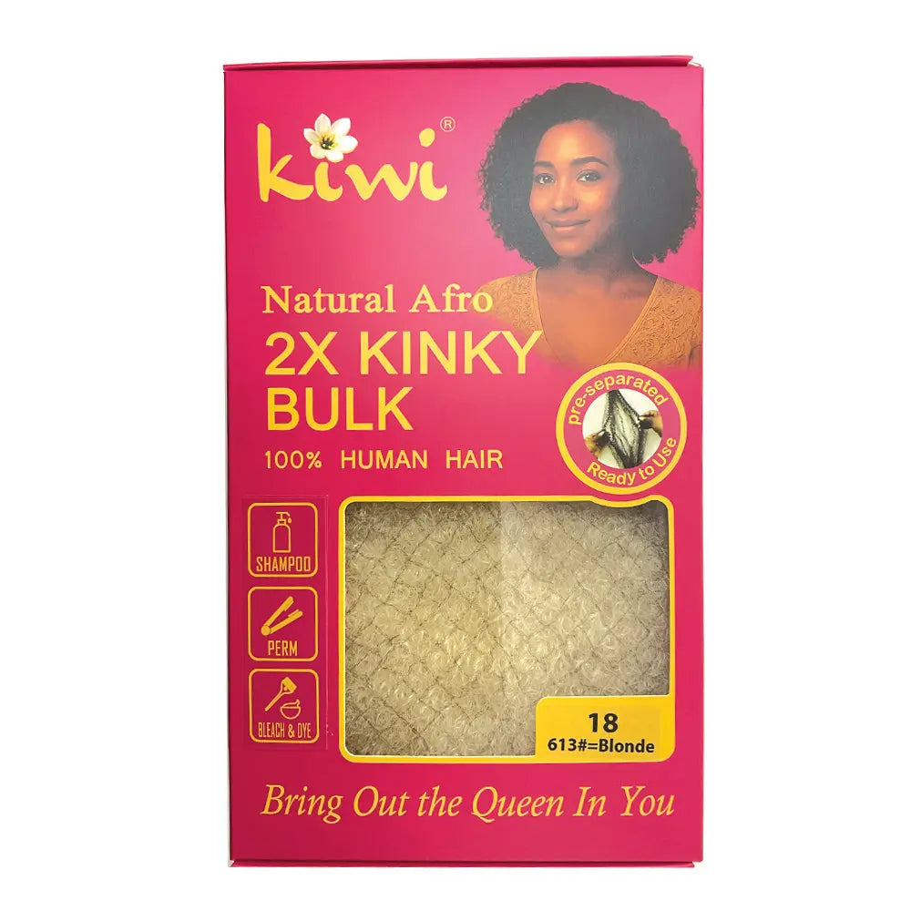 KIWI® 100% Human Hair Twist Bulk – Natural Afro Textured Bulk Hair for Braiding KIWI HAIR BEAUTY