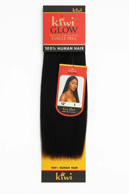 KIWI GLOW – 100% Human Pack Hair Yaki Straight (8’’–20’’) KIWI