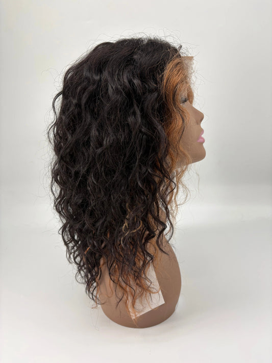 New York Style Curly Lace Front Wig – #30 Auburn Brown KIWI HAIR BEAUTY