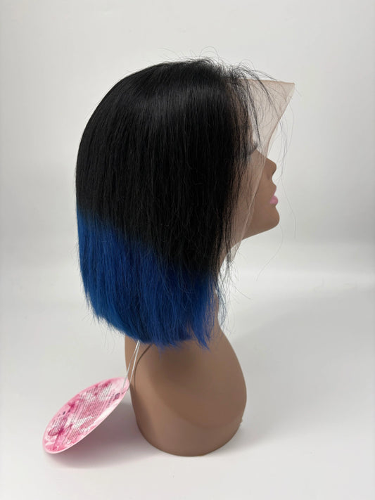 Ombre Lace Front Bob Wig – T1B/Navy Blue – 10” KIWI HAIR BEAUTY