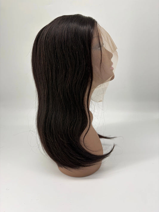 Pearly – 18" Straight Human Hair Wig – 1B KIWI HAIR BEAUTY
