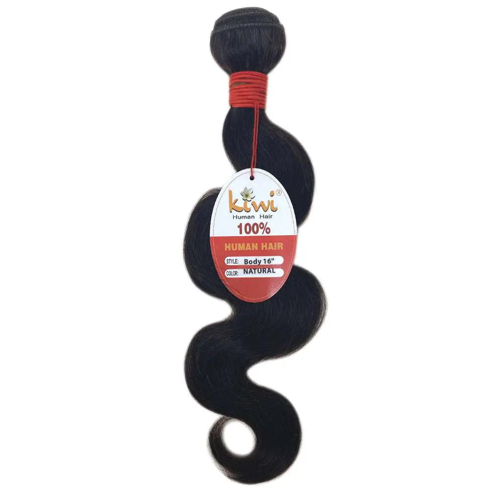 KIWI 100% Human Hair Body Wave Bundle – 10 inch, Natural Black