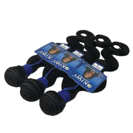 KIWI Season Blue Bundle – 100% Human Hair Body Wave Bundle Sew-In for Weaving (10’’–30’’) KIWI HAIR BEAUTY