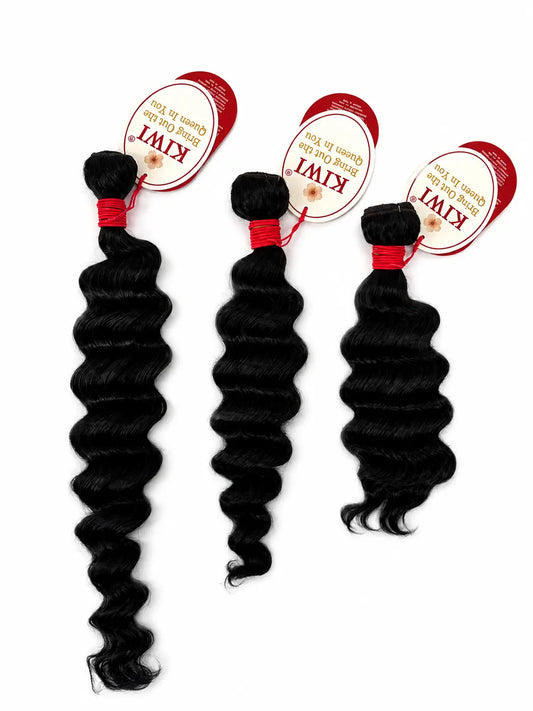 KIWI® Deep Wave 100% Human Hair Bundles – 16" & 18"| Season Red My Store