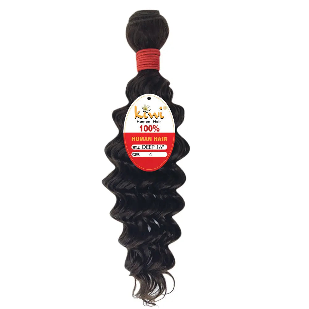 KIWI Deep Wave Human Hair Bundles – 100% Virgin Hair for Sew In Extensions