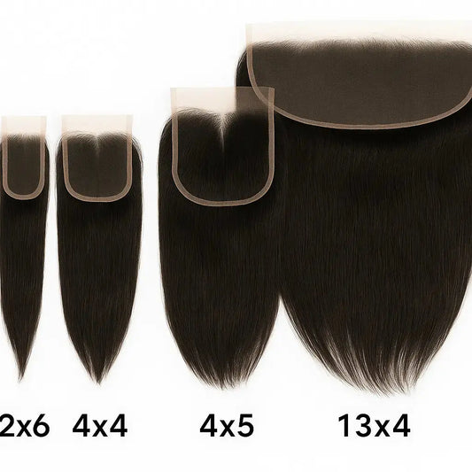 KIWI® 100% Human Hair HD Lace Closure – Straight & Body Wave | 2×6 4×4 4×5 5×5 13×4 Sizes KIWI