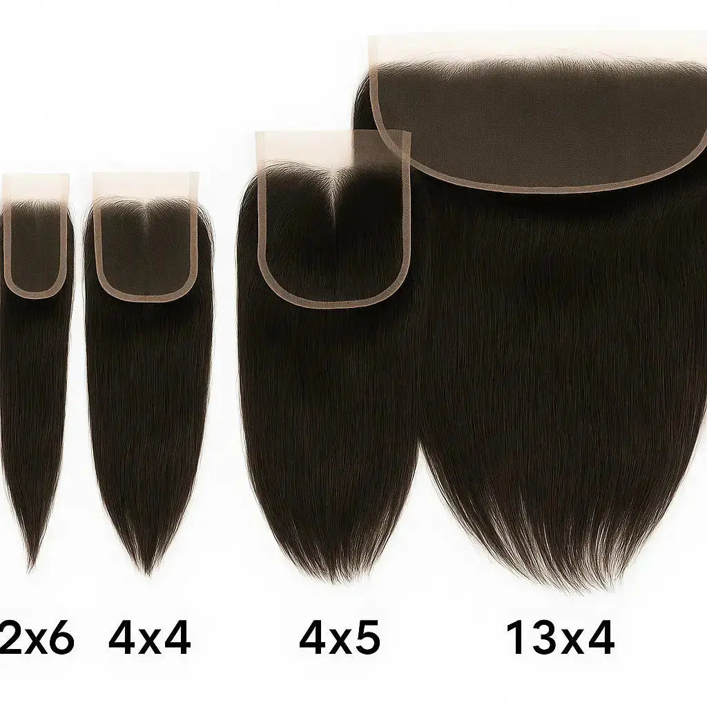 KIWI® 100% Human Hair HD Lace Closure – Straight & Body Wave | 2×6 4×5 5×5 13×4 Sizes KIWI