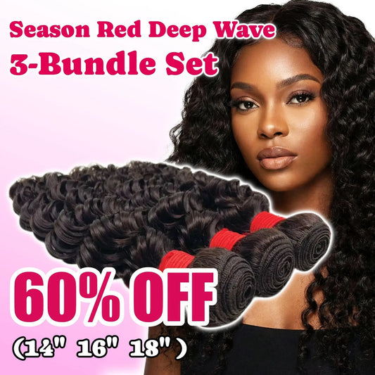 Get 60% Off Season Red Deep Wave Bundles – Your Ultimate 3-Bundle Set Deal KIWI