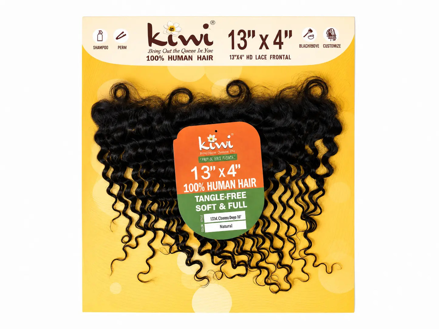 KIWI® 13×4 HD Lace Frontal – Straight, Body Wave & Deep Wave Human Hair KIWI HAIR BEAUTY