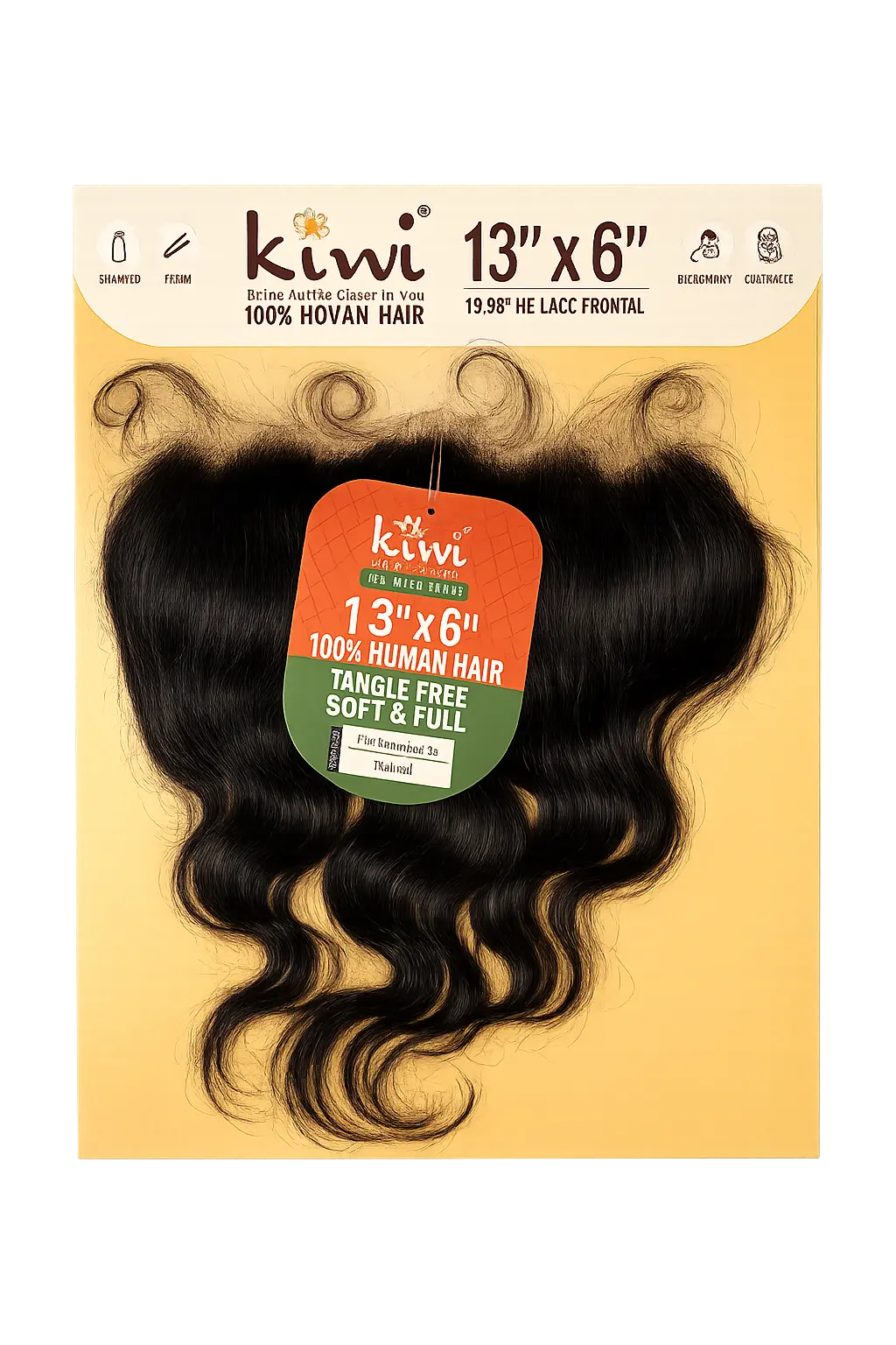 13" x 6" HD Lace Frontal – Seamless, Natural Hairline KIWI HAIR BEAUTY