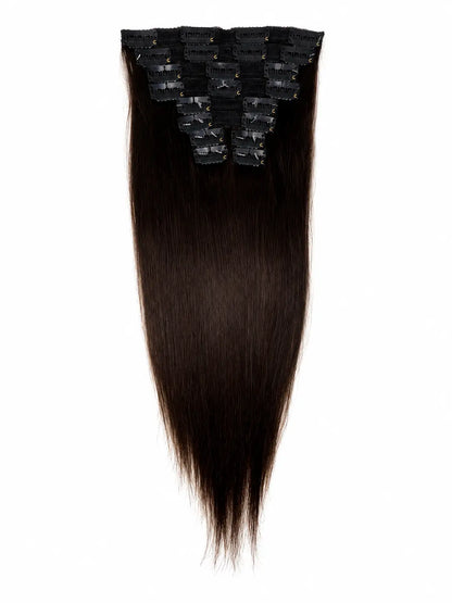 LADYSTAR® 10 Pcs Clip-In Hair Extensions | Human Hair Extensions for Length & Volume LADYSTAR