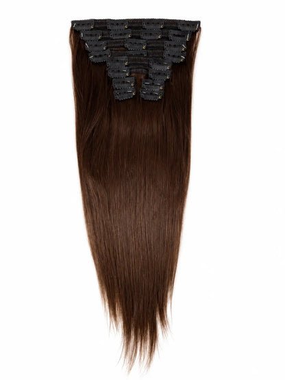 LADYSTAR® 10 Pcs Clip-In Hair Extensions | Human Hair Extensions for Length & Volume LADYSTAR