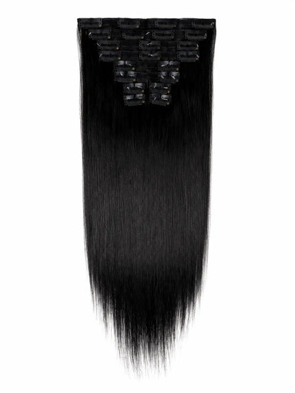 LADYSTAR® 10 Pcs Clip-In Hair Extensions | Human Hair Extensions for Length & Volume LADYSTAR