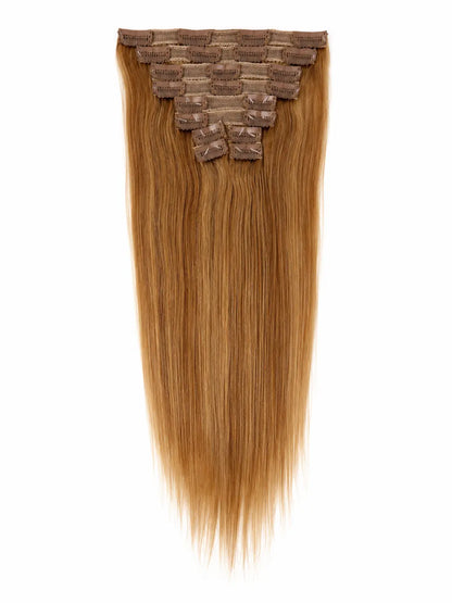 LADYSTAR® 10 Pcs Clip-In Hair Extensions | Human Hair Extensions for Length & Volume LADYSTAR