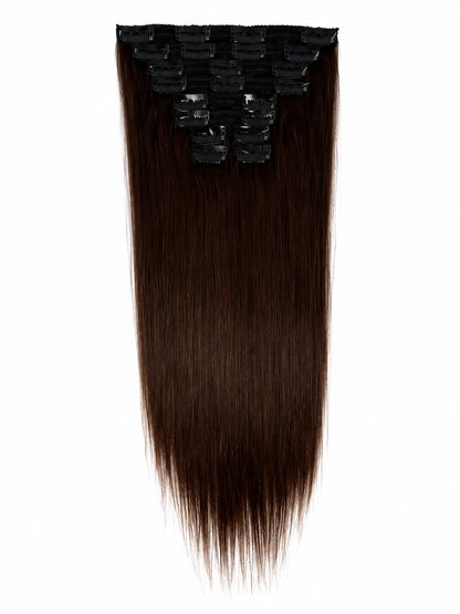 LADYSTAR® 10 Pcs Clip-In Hair Extensions | Human Hair Extensions for Length & Volume LADYSTAR