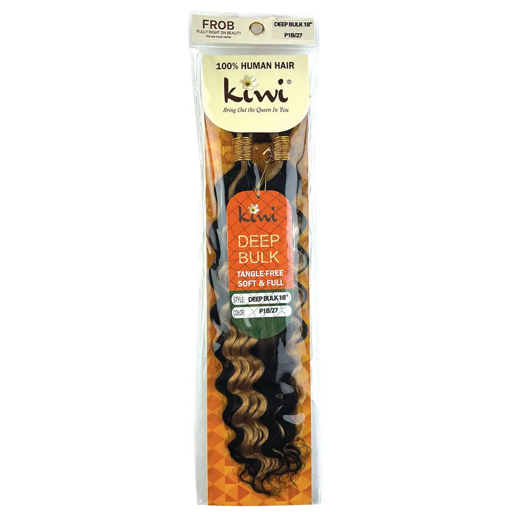 KIWI Deep Wave Bulk Human Hair for Braiding – Natural Bohemian Curls KIWI