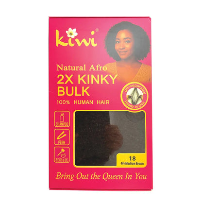 KIWI® 100% Human Hair Twist Bulk – Natural Afro Textured Bulk Hair for Braiding KIWI HAIR BEAUTY