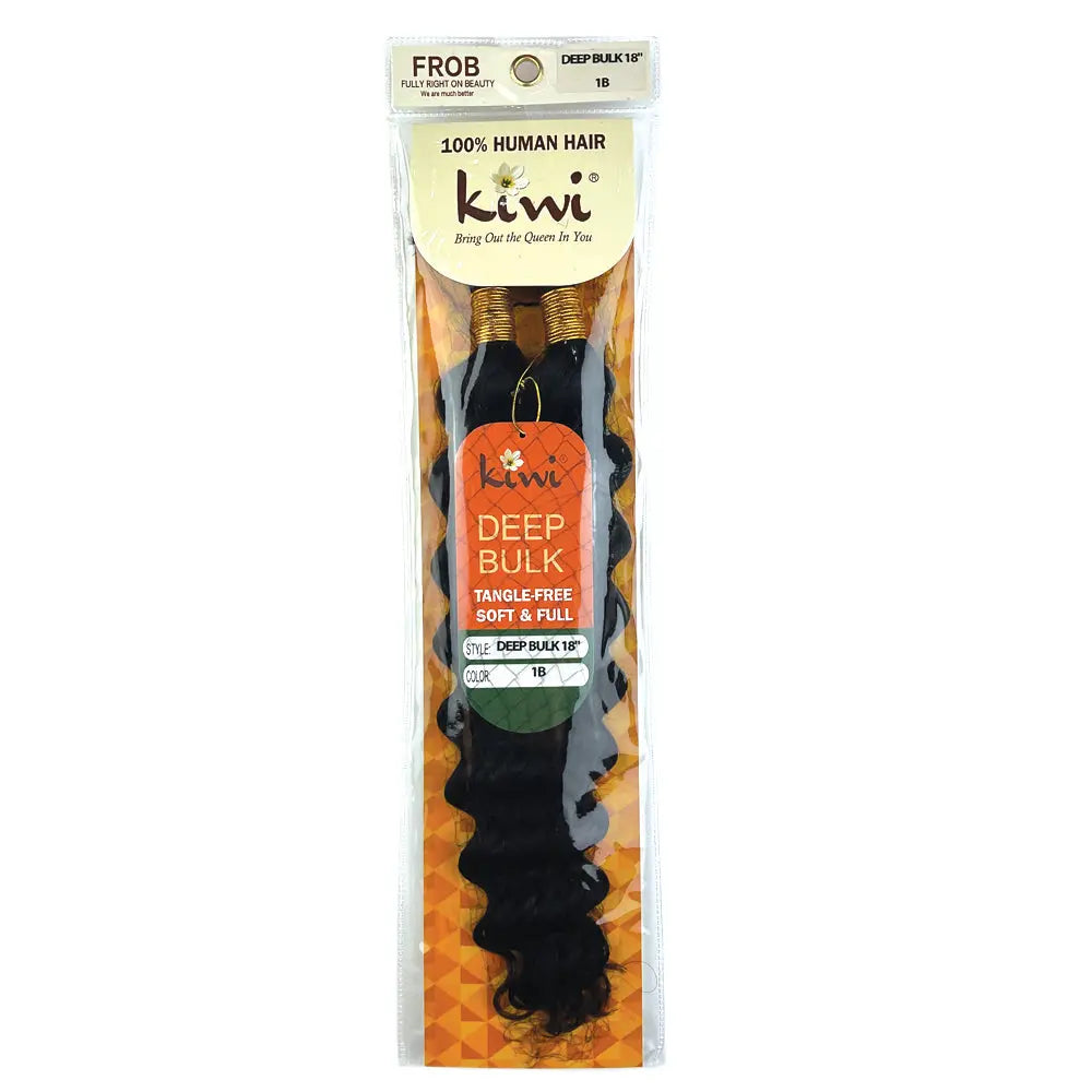 KIWI Deep Wave Bulk Human Hair for Braiding – Natural Bohemian Curls KIWI