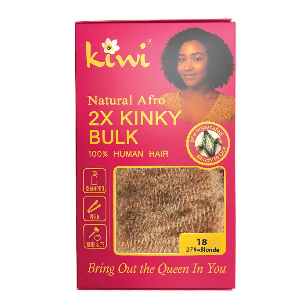 KIWI® 100% Human Hair Twist Bulk – Natural Afro Textured Bulk Hair for Braiding KIWI HAIR BEAUTY