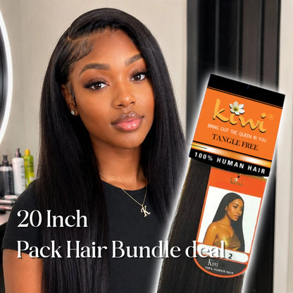 20” Yaki Straight Pack Hair Bundle Deals | Up to 30% Off KIWI HAIR BEAUTY