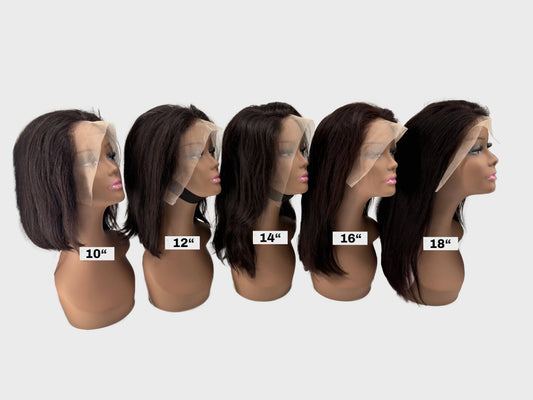 KIWI® 13×4 Straight Human Hair Bob Lace Front Wig – 10–18" KIWI HAIR BEAUTY