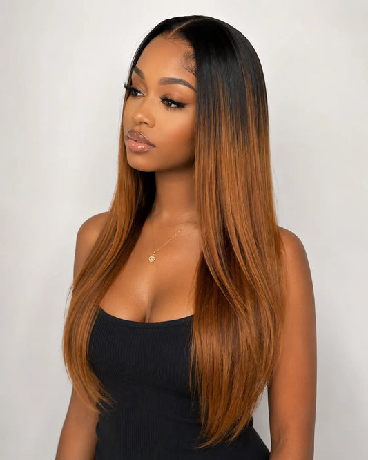 24" Straight Synthetic Lace Front Wig (3 Colors) KIWI HAIR BEAUTY
