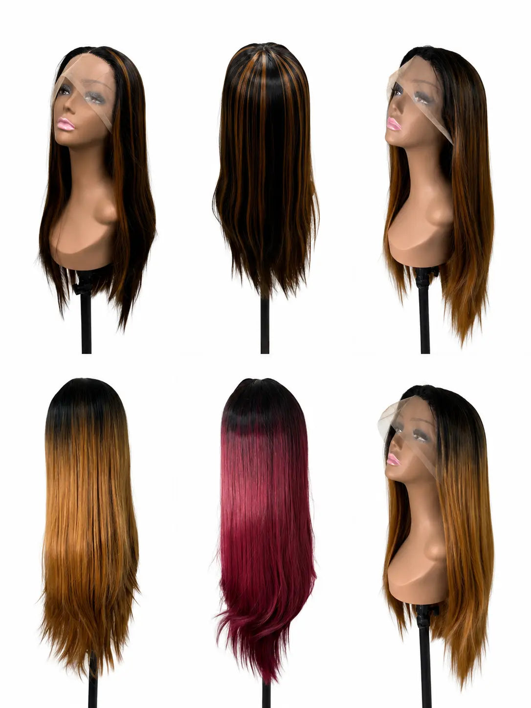 24" Straight Synthetic Lace Front Wig (3 Colors) KIWI HAIR BEAUTY