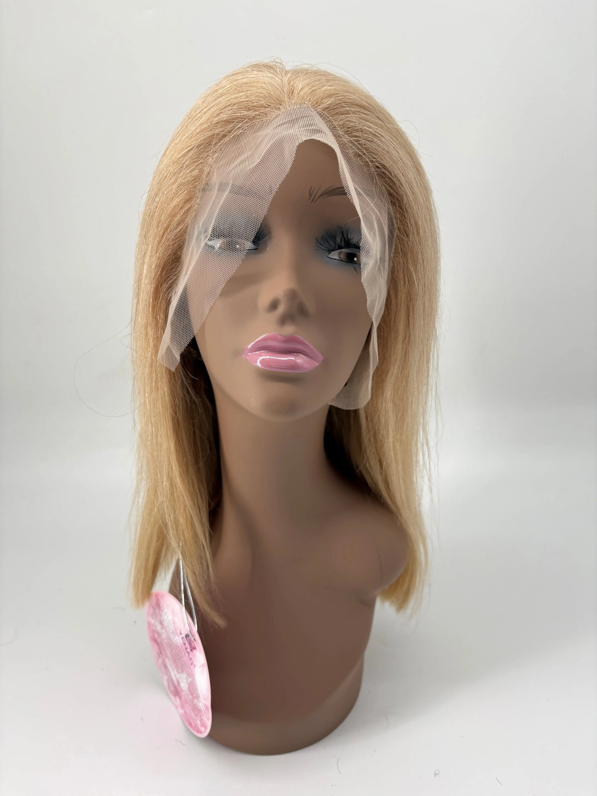 14" Straight Human Hair Wig – Color 27 Honey Blonde KIWI HAIR BEAUTY