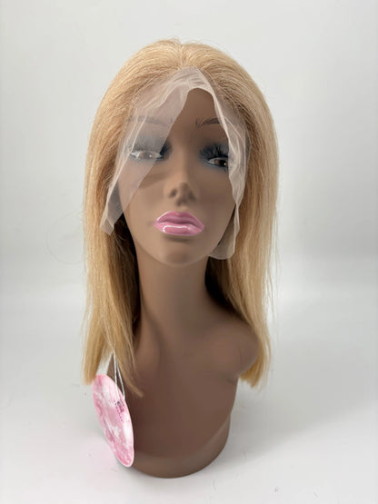 14" Straight Human Hair Wig – Color 27 Honey Blonde KIWI HAIR BEAUTY