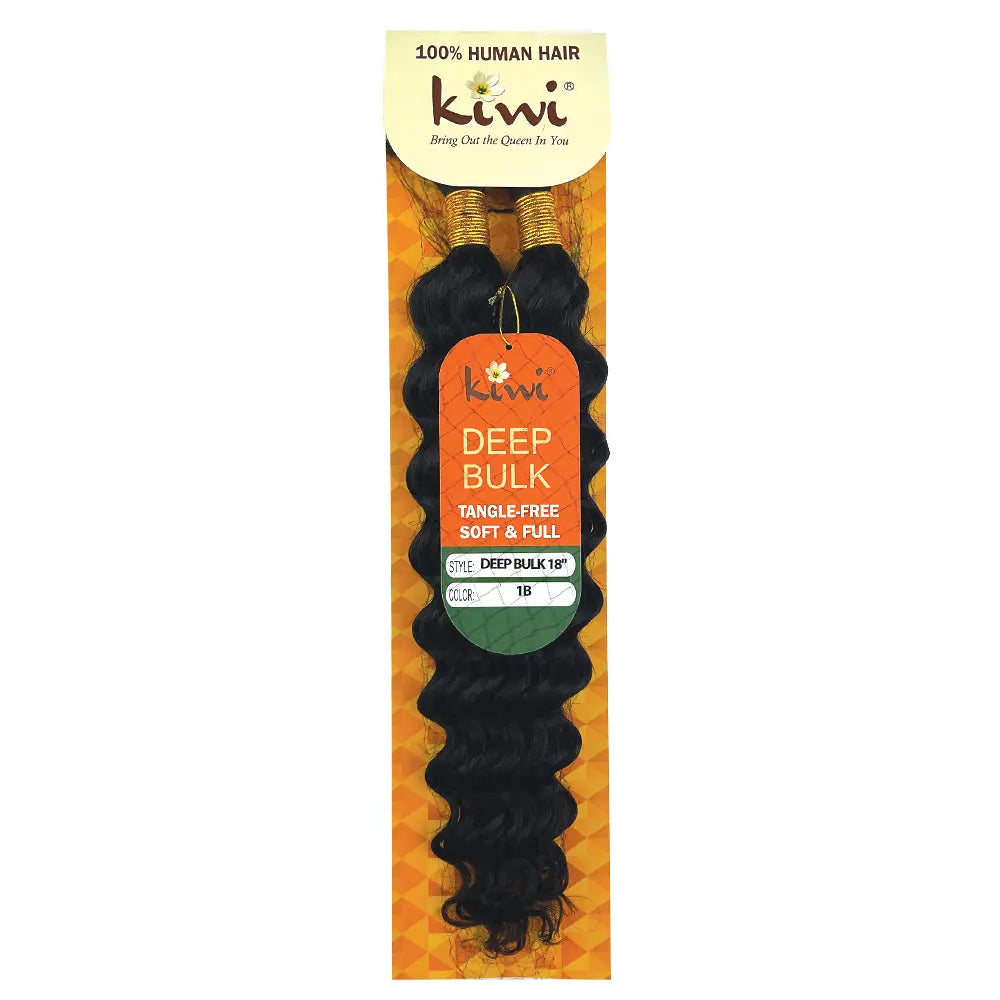 KIWI Deep Wave Bulk Human Hair for Braiding – Natural Bohemian Curls KIWI