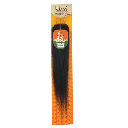 KIWI® 100% Human Hair HD Lace Closure – Straight & Body Wave | 2×6 4×5 5×5 13×4 Sizes KIWI