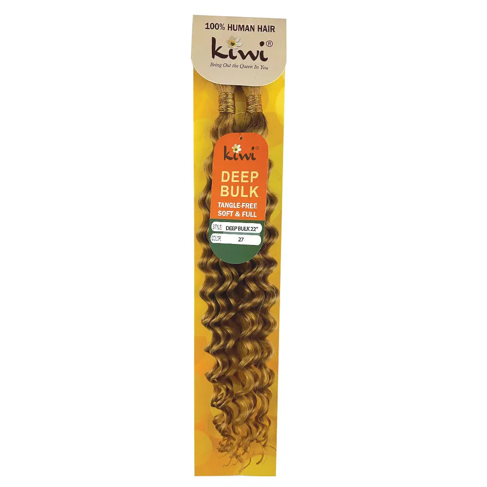 KIWI Deep Wave Bulk Human Hair for Braiding – Natural Bohemian Curls KIWI