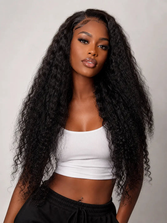 32” Natural Black 13x4 Lace Front Wig - 100% Human Hair
