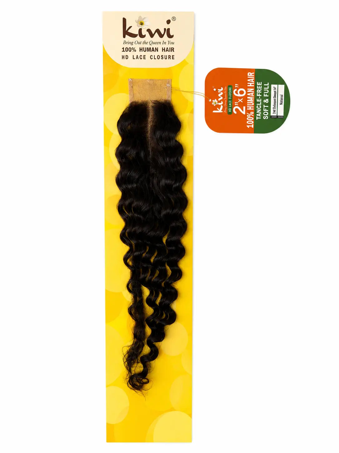 KIWI® 2×6 HD Lace Closure – Straight, Body Wave & Deep Wave Human Hair KIWI HAIR BEAUTY