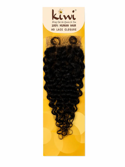 KIWI® 5×5 HD Lace Closure – Straight, Body Wave & Deep Wave Human Hair KIWI HAIR BEAUTY