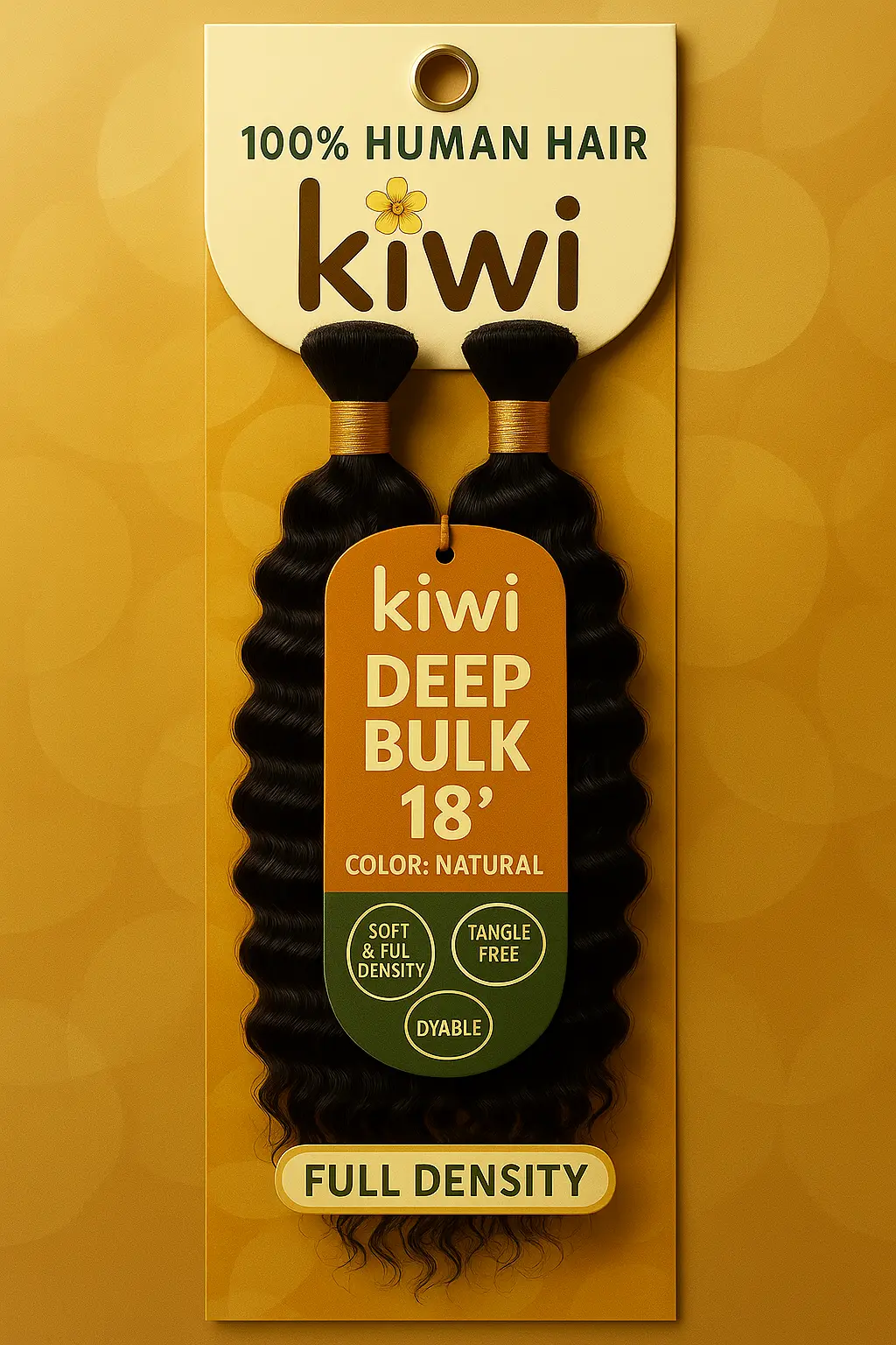 Deep Wave Bulk Human Hair for Braiding – Natural Bohemian Curls KIWI