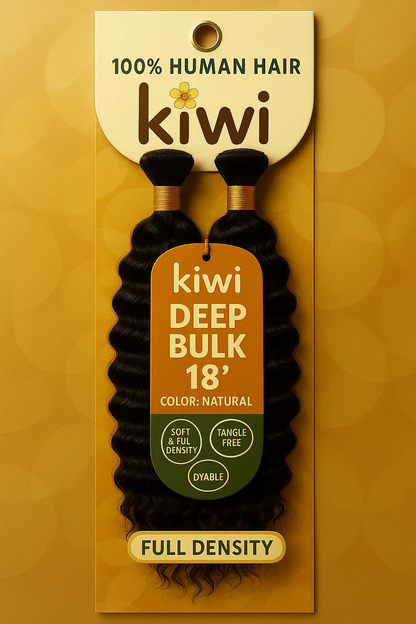 Deep Wave Bulk Human Hair for Braiding – Natural Bohemian Curls KIWI