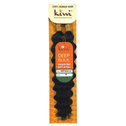 KIWI Deep Wave Bulk Human Hair for Braiding – Natural Bohemian Curls KIWI