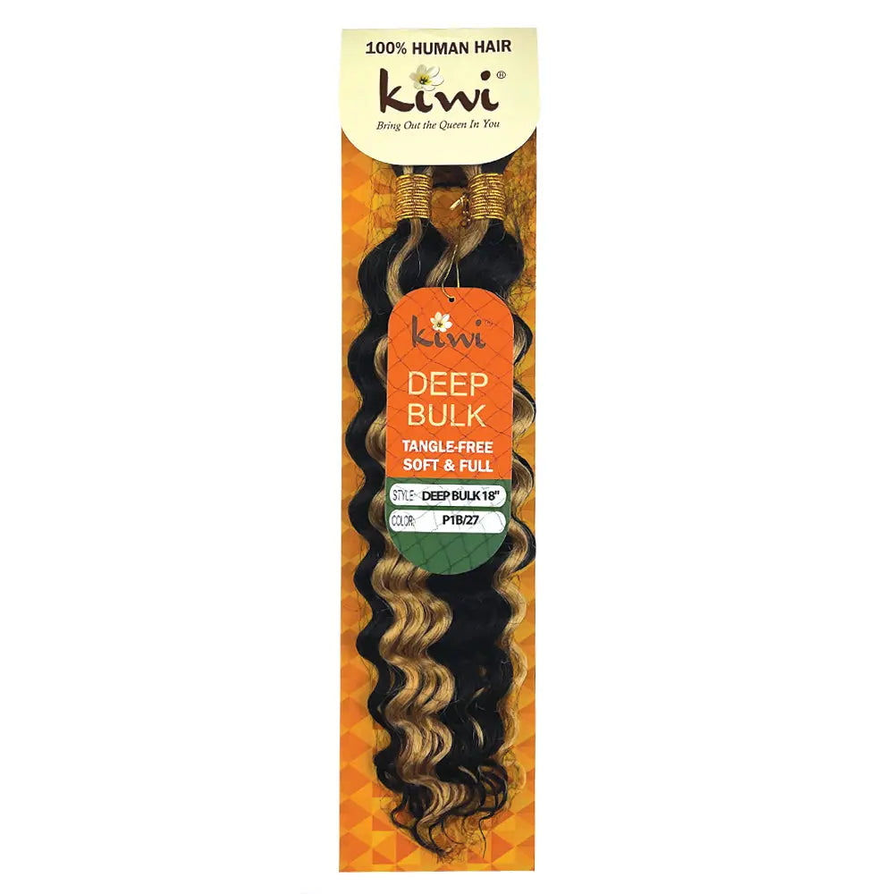 KIWI Deep Wave Bulk Human Hair for Braiding – Natural Bohemian Curls KIWI