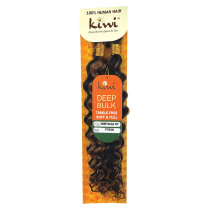 KIWI Deep Wave Bulk Human Hair for Braiding – Natural Bohemian Curls KIWI