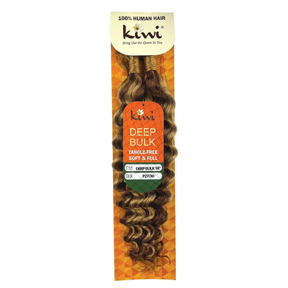 KIWI Deep Wave Bulk Human Hair for Braiding – Natural Bohemian Curls KIWI