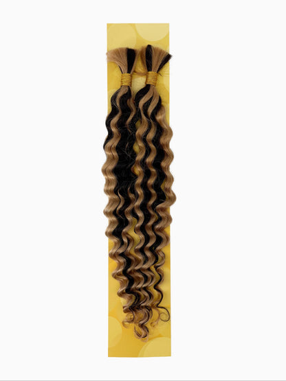 KIWI® Deep Wave Bulk Human Hair for Braiding – Natural Boho Curls KIWI HAIR BEAUTY