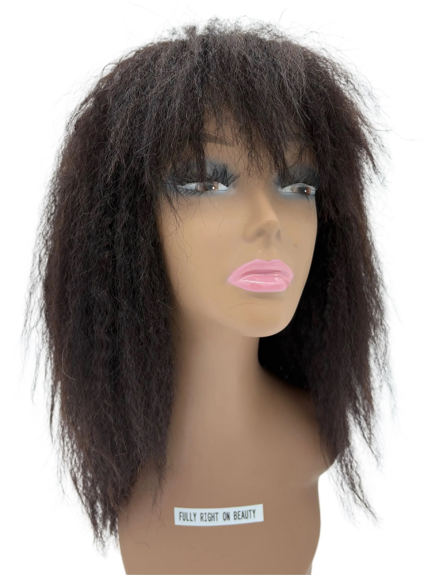Easy-Go Kinky Straight Wig with Bangs KIWI HAIR BEAUTY