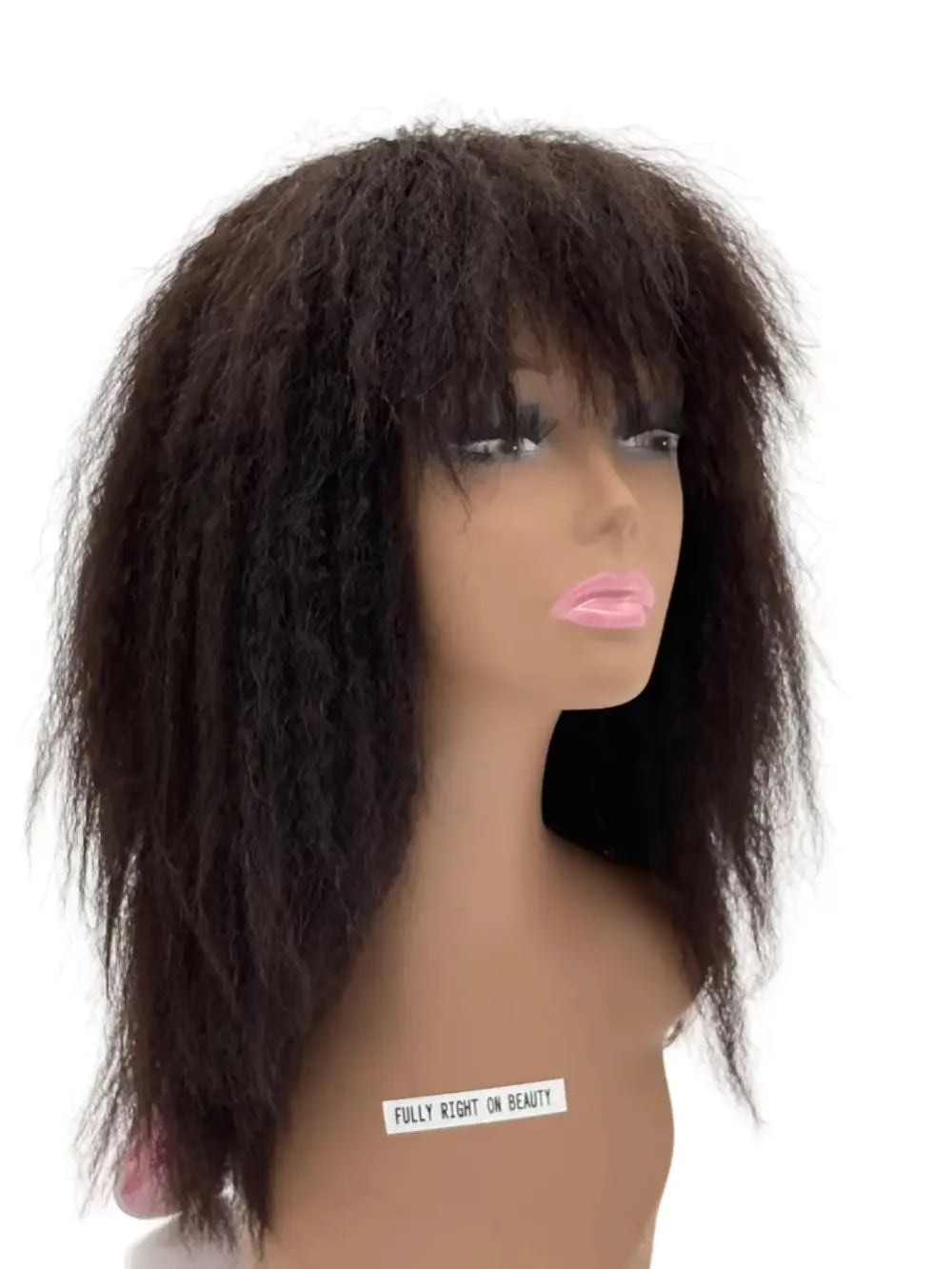 Easy-Go Kinky Straight Wig with Bangs KIWI HAIR BEAUTY