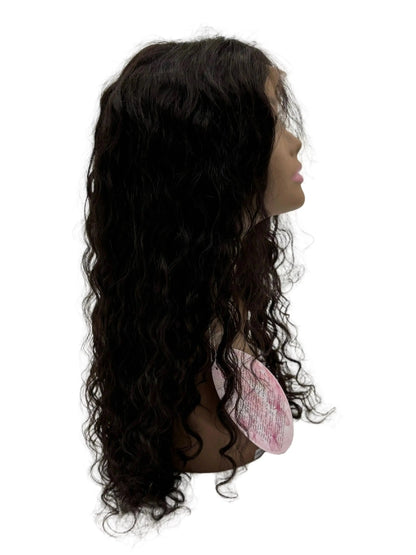 Loose Curly Lace Frontal Wig – 22” 1B KIWI HAIR BEAUTY