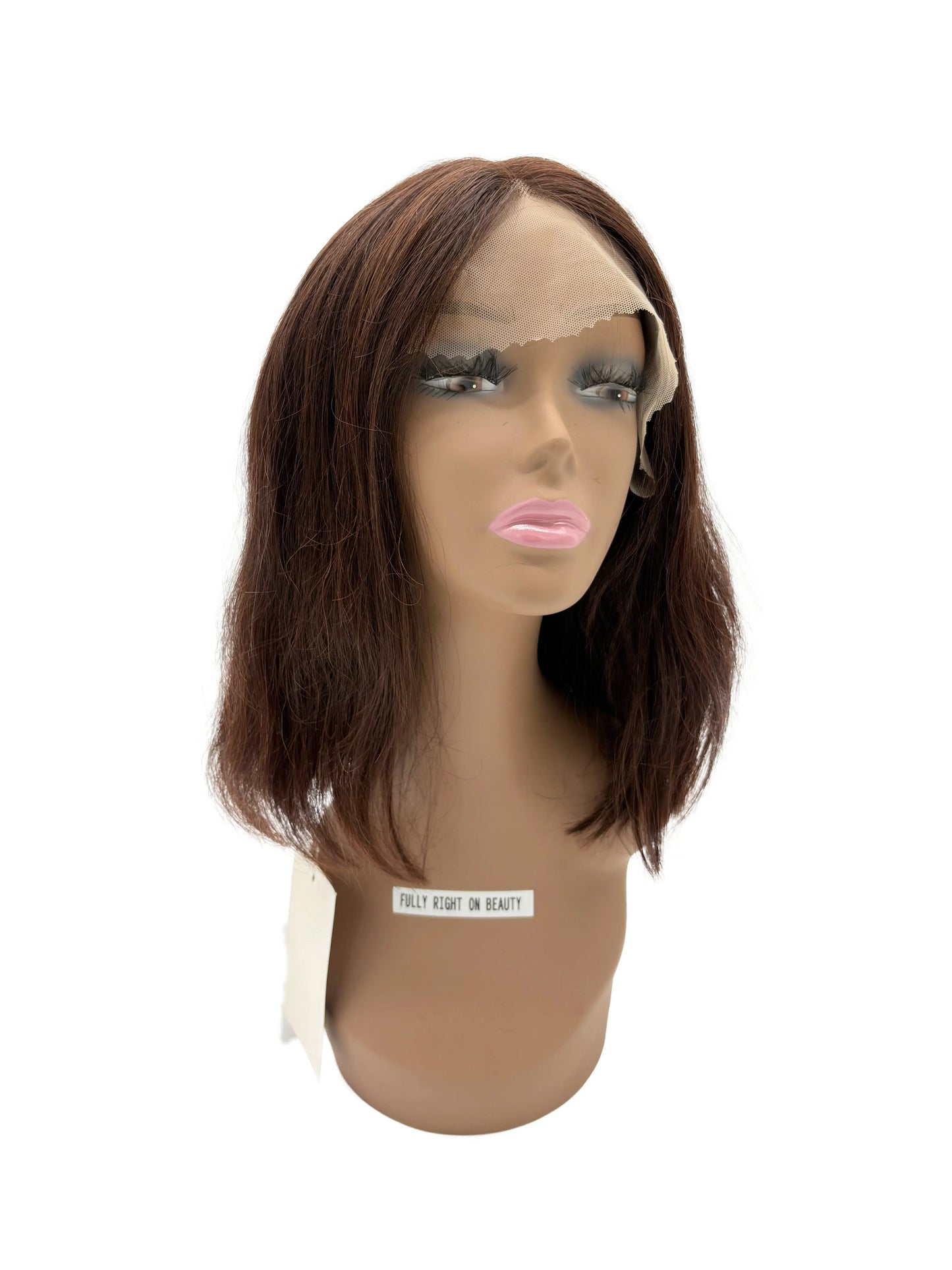 Natural Straight Bob Synthetic Lace Front Wig – Middle Part, Lightweight & Realistic