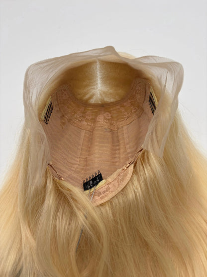 Blonde Straight Human Hair Lace Frontal Wig | Long, Natural Finish KIWI HAIR BEAUTY