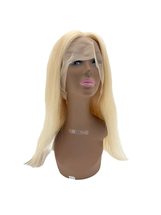 Blonde Straight Human Hair Lace Frontal Wig | Long, Natural Finish