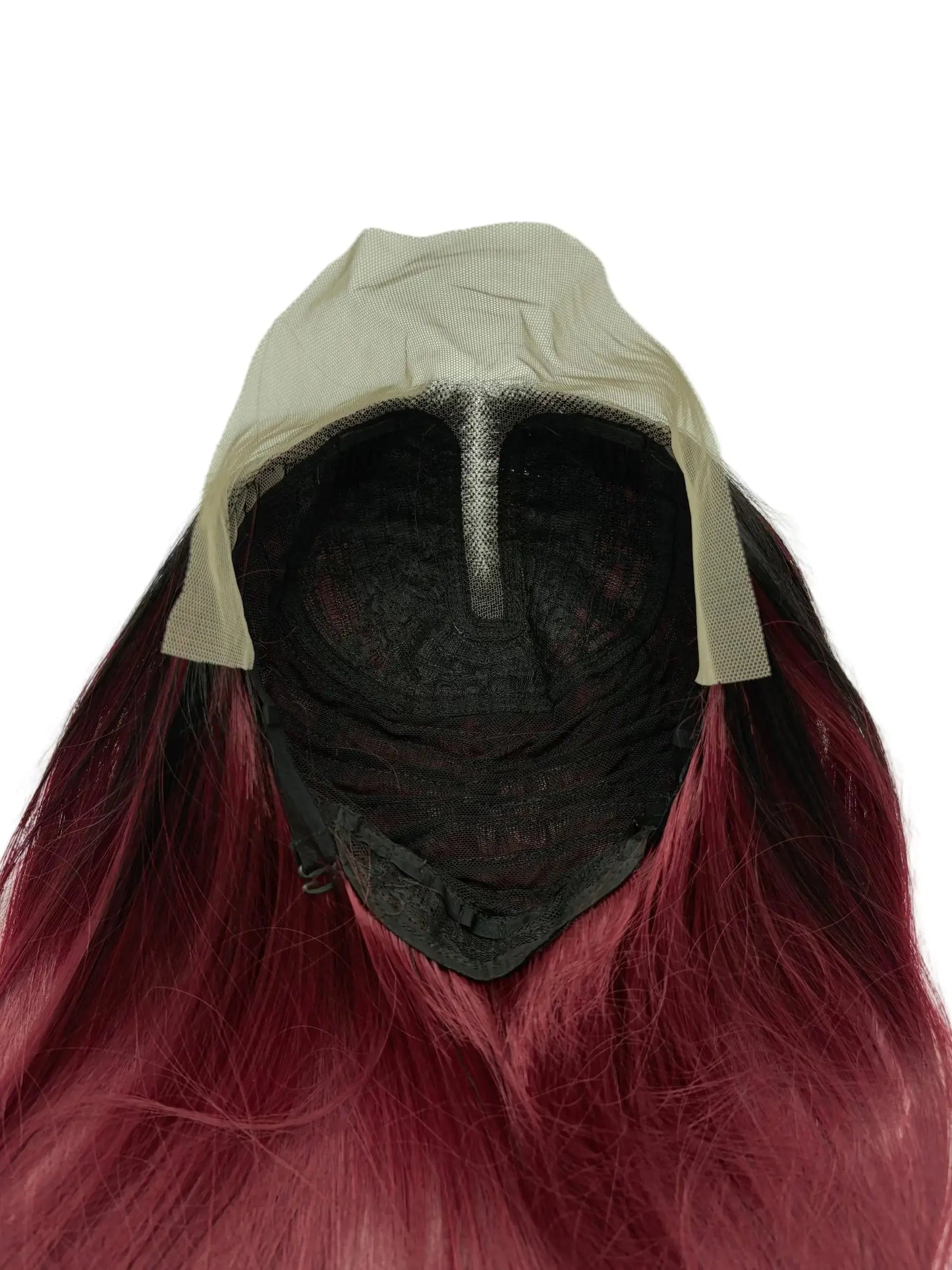 24” T1B/Red Synthetic Lace Frontal Wig KIWI HAIR BEAUTY